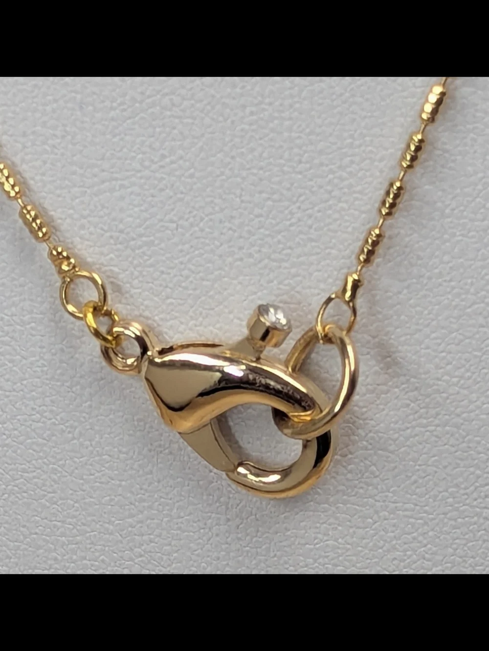 Freshwater Pearl Necklace 18KGP Textured Link Chain 18 Inch June Birthstone - Picture 4 of 9
